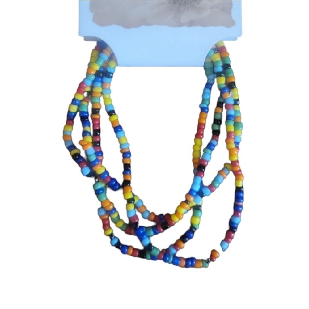 Áfrican Rainbow Dyed Seed Bead Bracelets ( 4 Pc)